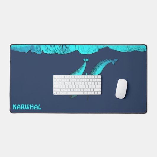 Narwhal unter dem Eis Schreibtischunterlage (Tastatur & Maus)