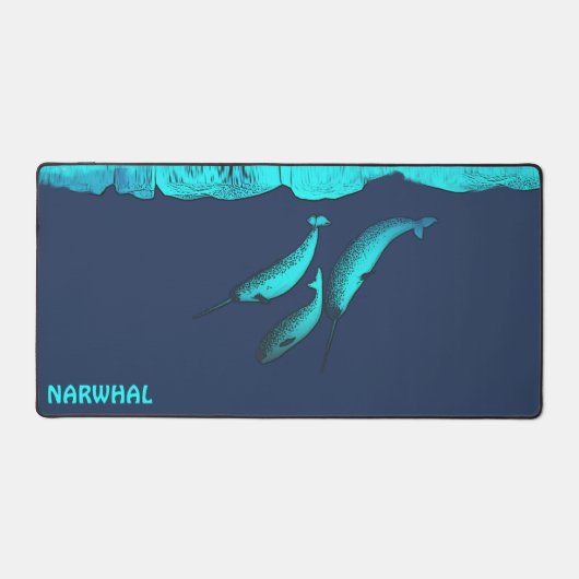 Narwhal unter dem Eis Schreibtischunterlage (Vorderseite)