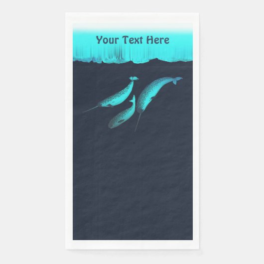 Narwhal unter dem Eis Serviette (Vorderseite)