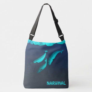 Narwhal unter dem Eis Tragetaschen Mit Langen Trägern