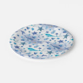 Narwhal unter den Sea Baby Shower Teller (Schrägansicht)