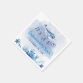 Narwhal unter der Sea Baby-Dusche Napkin Serviette (Ecke)