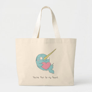 Narwhal Valentinstag Kinder Jumbo Stoffbeutel