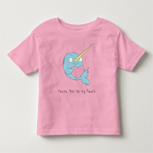Narwhal Valentinstag Kinder Kleinkind T-shirt (Vorderseite)