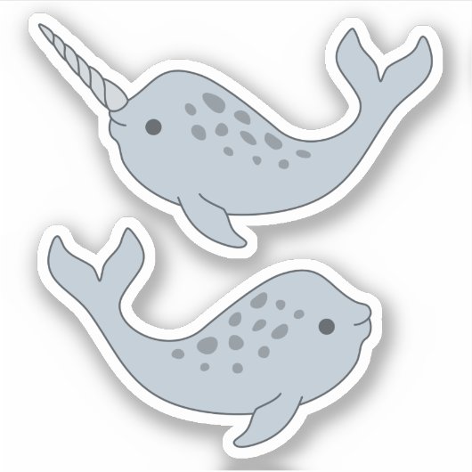 Narwhal Vinyl Stickers Aufkleber (Vorderseite)