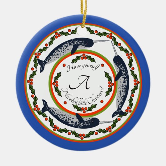 Narwhal Weihnachtsschmuck (Vorne)