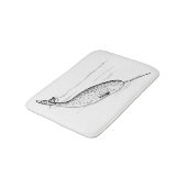 Narwhal Whale Badematte (Schrägansicht)