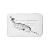 Narwhal Whale Badematte (Vorderseite)