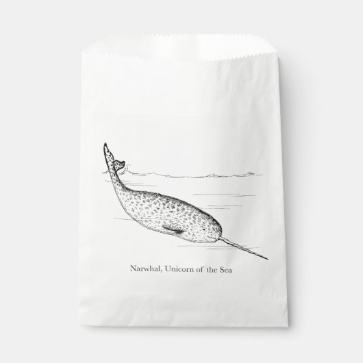 Narwhal Whale Einhorn des Meeres Geschenktütchen (Vorderseite)