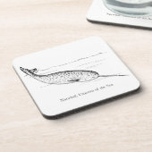 Narwhal Whale Einhorn des Meeres Getränkeuntersetzer (Linke Seite)