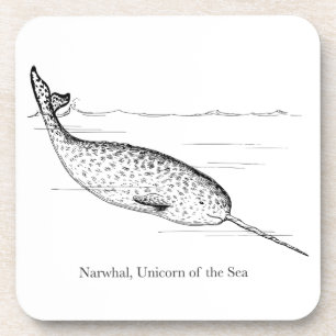 Narwhal Whale Einhorn des Meeres Getränkeuntersetzer