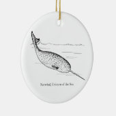 Narwhal Whale Einhorn des Meeres Keramikornament (Rechts)