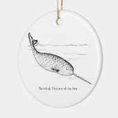 Narwhal Whale Einhorn des Meeres Keramikornament (Links)