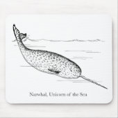 Narwhal Whale Einhorn des Meeres Mousepad (Vorne)