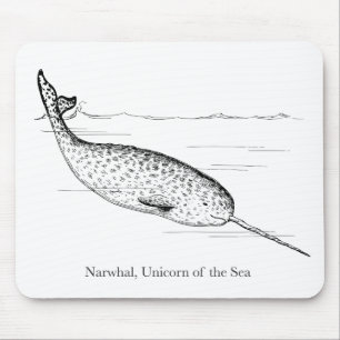 Narwhal Whale Einhorn des Meeres Mousepad