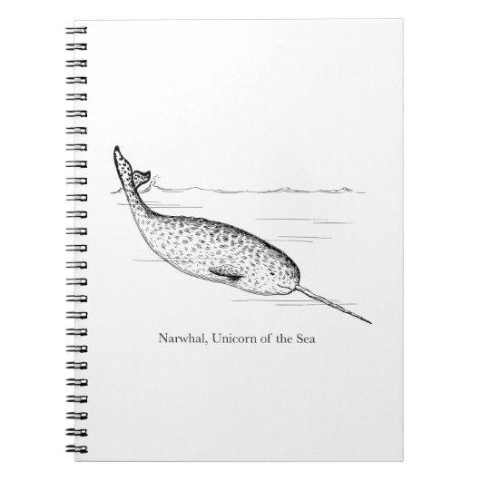 Narwhal Whale Einhorn des Meeres Notizblock (Vorderseite)