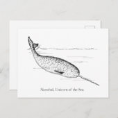Narwhal Whale Einhorn des Meeres Postkarte (Vorne/Hinten)