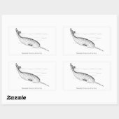 Narwhal Whale Einhorn des Meeres Rechteckiger Aufkleber (Blatt)