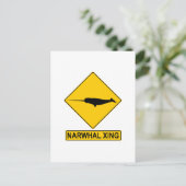 Narwhal X-ing Sign Postkarte (Stehend Vorderseite)