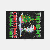 Narwhal Xmas Tree Lights This Is My Christmas Paja Fleecedecke (Vorderseite (Horizontal))