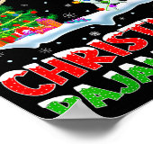 Narwhal Xmas Tree Lights This Is My Christmas Paja Poster (Ecke)