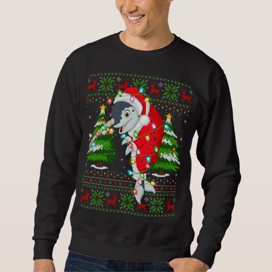 Narwhal Xmas Tree Matching Santa Narwhal Ugly Chri Sweatshirt (Vorderseite)