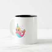 Narwhal Zweifarbige Tasse (Vorderseite Links)