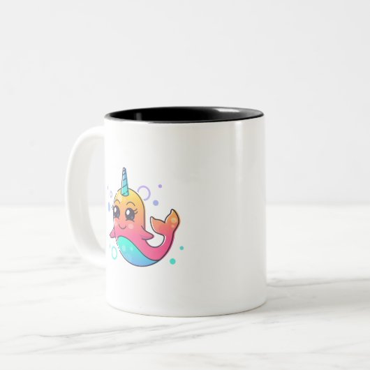 Narwhal Zweifarbige Tasse (Vorderseite Links)