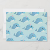 Narwhale Birthday Party Pool Beach Foto Narwhal Einladung (Rückseite)