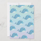 Narwhale Birthday Party Pool Beach Swim Narwhal Einladung (Rückseite)