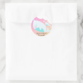 Narwhale Ombre Baby Dusche Vielen Dank Runder Aufkleber (Tasche)