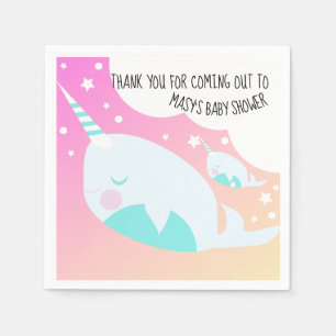 Narwhale Ombre Baby Shower Ombré Serviette
