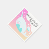 Narwhale Ombre Baby Shower Ombré Serviette (Ecke)