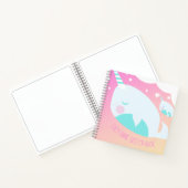 Narwhale Ombre Pastel Rainbow Zeichnend Notizblock (Innenseite)