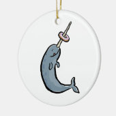 narwhale und Krapfen Keramikornament (Links)