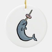 narwhale und Krapfen Keramikornament (Hinten)