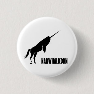 Narwhalicorn Narwhal Einhorn Button