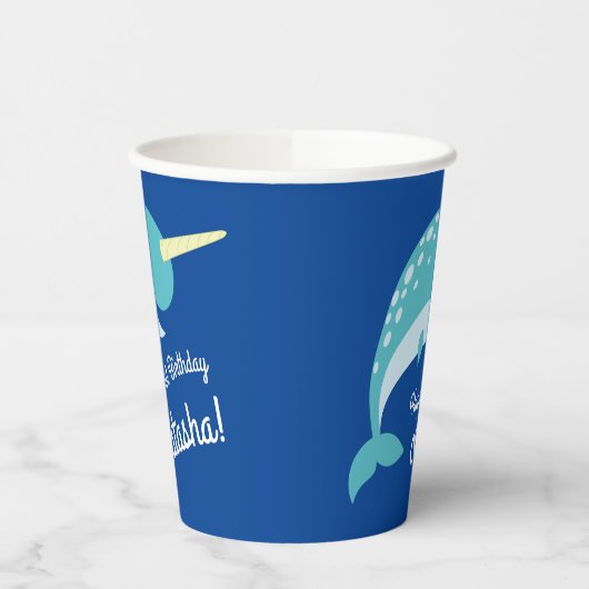 Narwhals Birthday Party Pappbecher (Links)