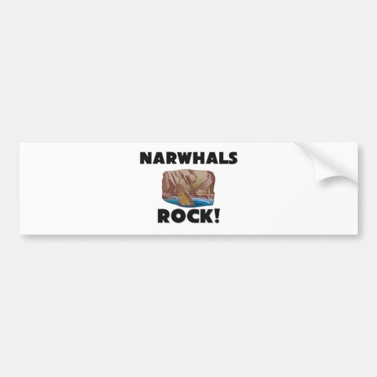 Narwhals Felsen Autoaufkleber (Vorne)