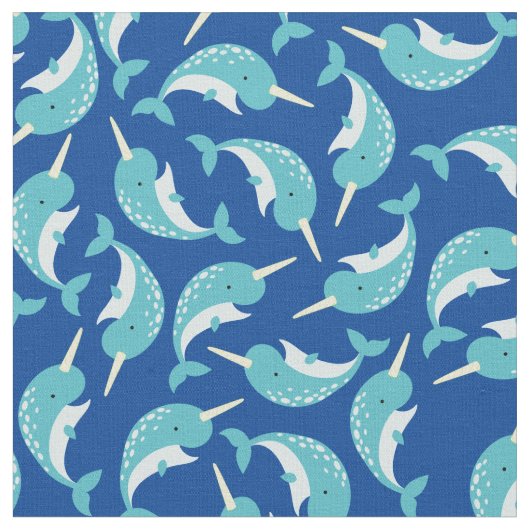 Narwhals Niedlich Kids Baby Kinderzimmer Stoff (Nahaufnahme)