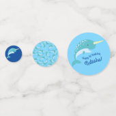 Narwhals Ocean Niedlich 1. Geburtstag Party Thema Konfetti (Rückseiten)