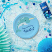 Narwhals Ocean Niedlich 1. Geburtstag Party Thema Pappteller (Party)