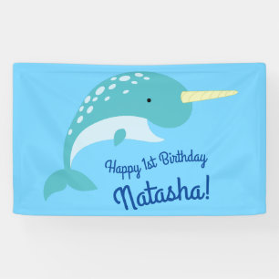 Narwhals Ozean-niedliches 1. Banner