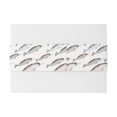 Narwhals Swim - Narwhal Pattern Whale Lover Gesche Einladungsbanderole (Rückseitenbeispiel)