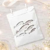 Narwhals Swim - Narwhal Pattern Whale Lover Gesche Geschenktütchen (Ausgeschnitten)