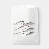 Narwhals Swim - Narwhal Pattern Whale Lover Gesche Geschenktütchen (Vorderseite)
