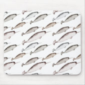 Narwhals Swim - Narwhal Pattern Whale Lover Gesche Mousepad (Vorne)