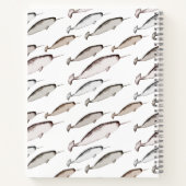 Narwhals Swim - Narwhal Pattern Whale Lover Gesche Notizblock (Rückseite)