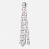 Narwhals Swim - Narwhal Pattern Whale Lover White Krawatte (Vorderseite)