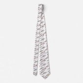 Narwhals Swim - Narwhal Pattern Whale Lover White Krawatte (Rückseite)